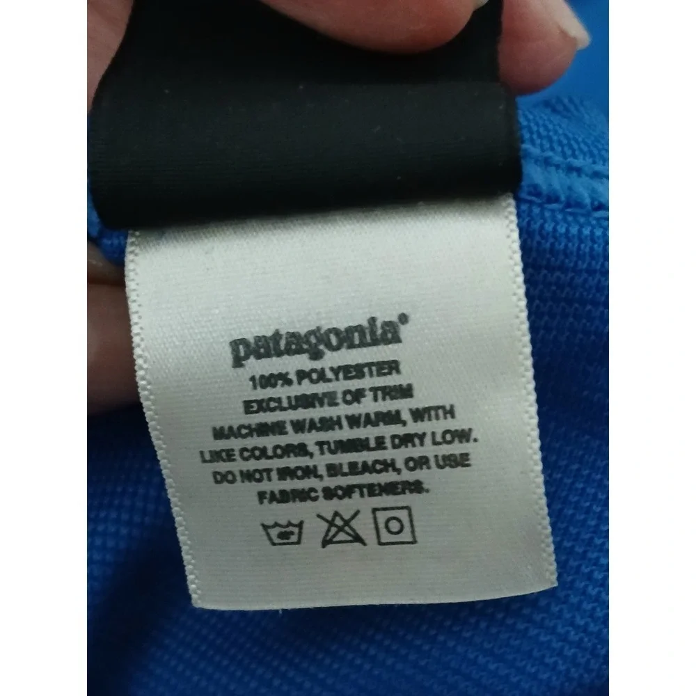 Patagonia Capilene Blue Short Sleeve T Shirt Men's Size M Performance Athletic